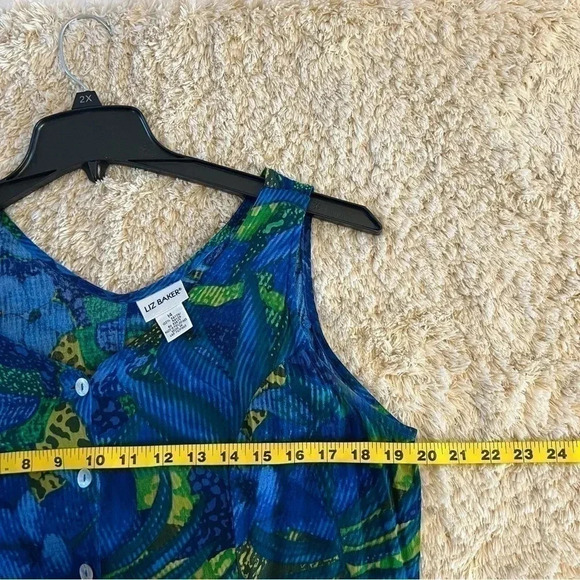 Vintage Liz Baker Womens Button Up Maxi dress size 14 - Picture 5 of 9